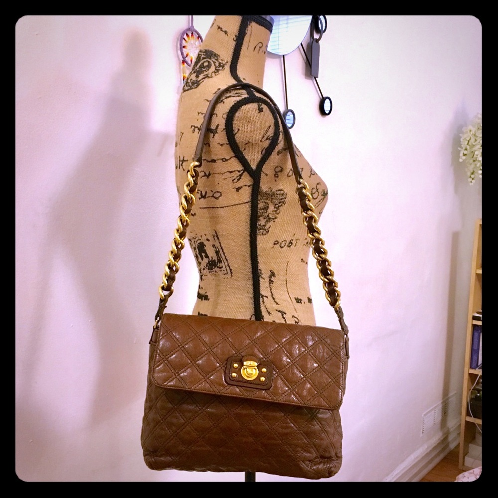 Marc Jacob Woven Chain Quilted Leather Bag